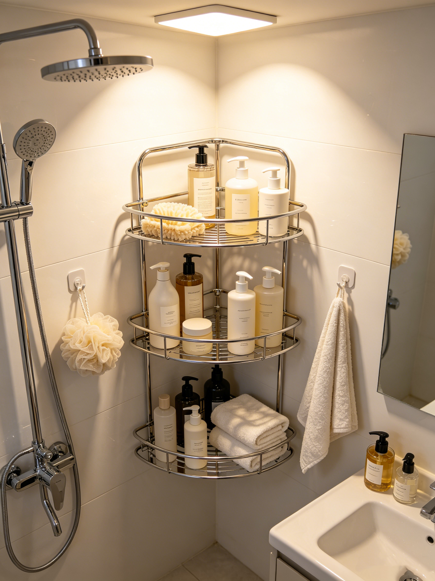 360° Rotate Shower Organizer Shelves